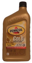    Pennzoil Gold SAE Synthetic Blend Motor Oil 5W-30  |  071611900690